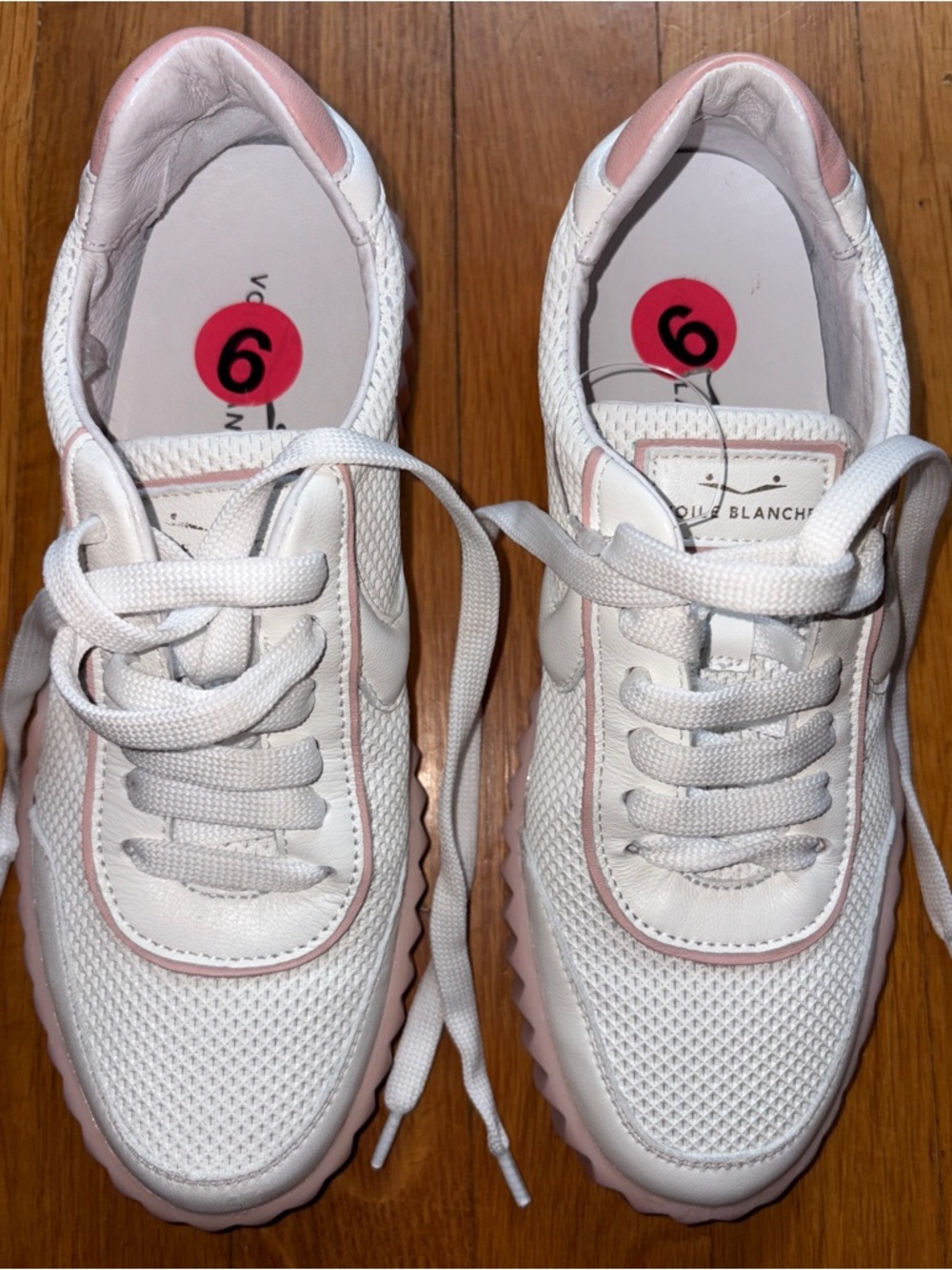 Voile Blanche Ines White & Pink Women's Sneakers size UK 36 / US 6